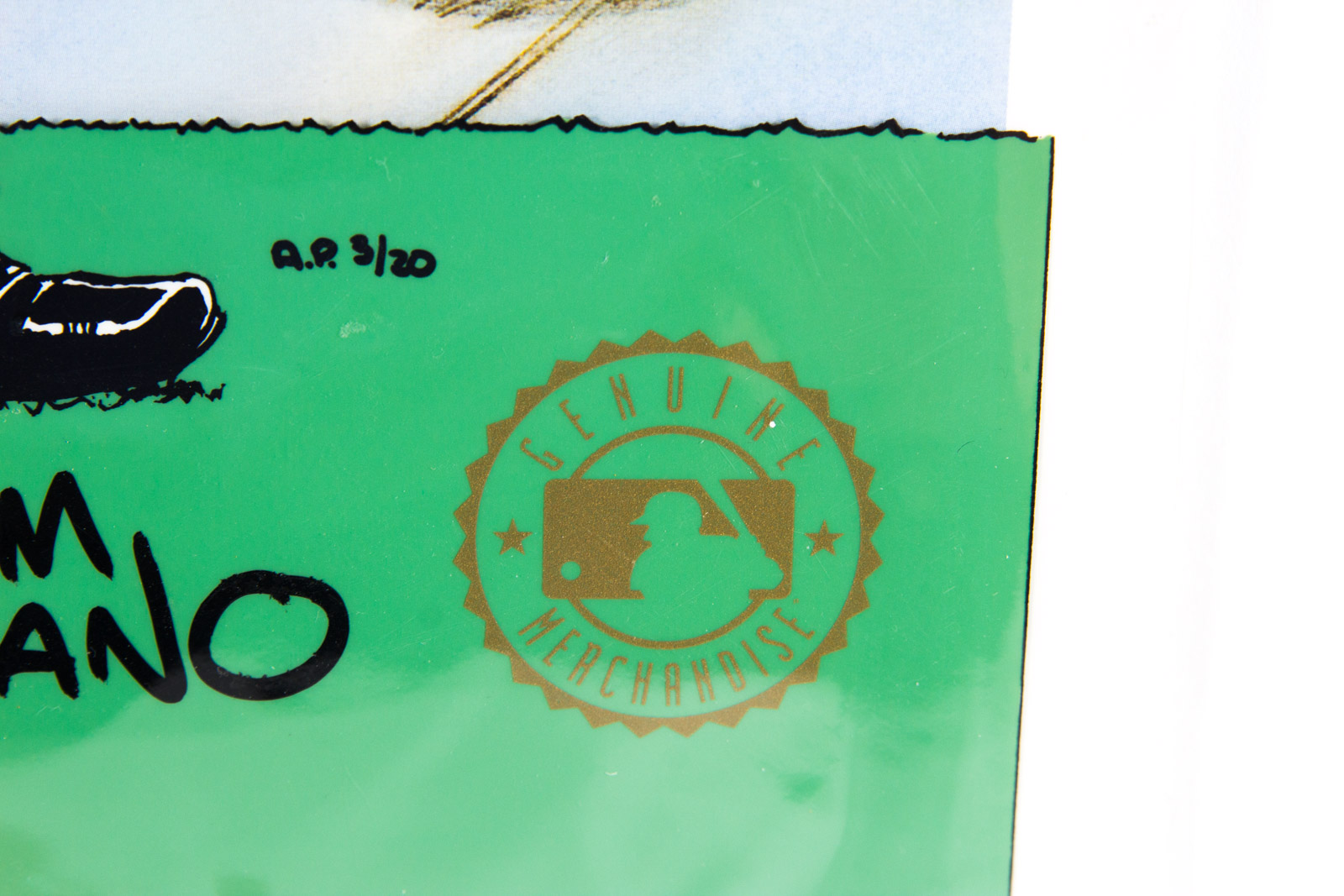 Sam Viviano Hand Painted "Stan the Man" Animation Cel Signed By Stan Musial