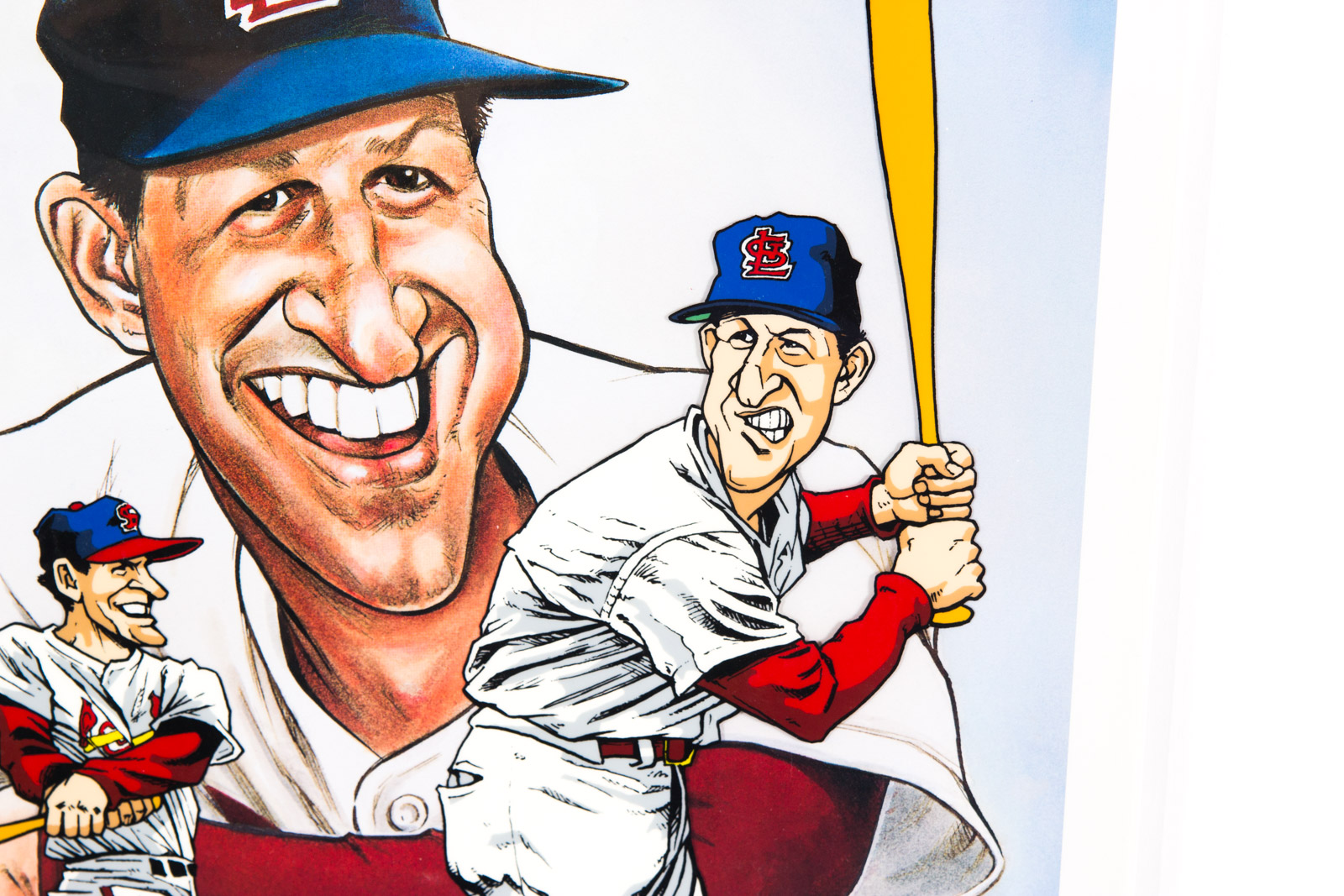 Sam Viviano Hand Painted "Stan the Man" Animation Cel Signed By Stan Musial