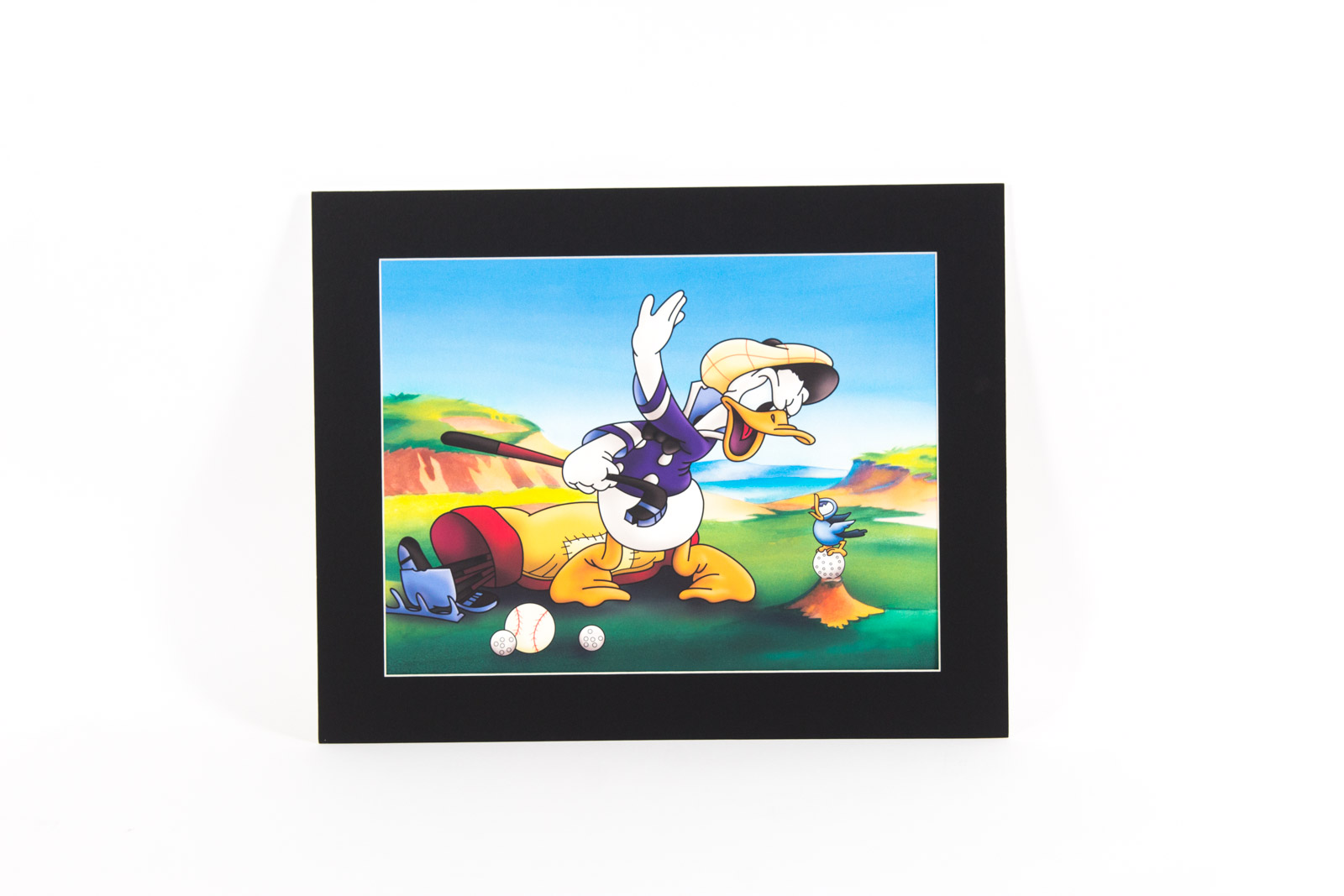 "Temper, Temper" Donald Duck Golf Theme Color Lithograph