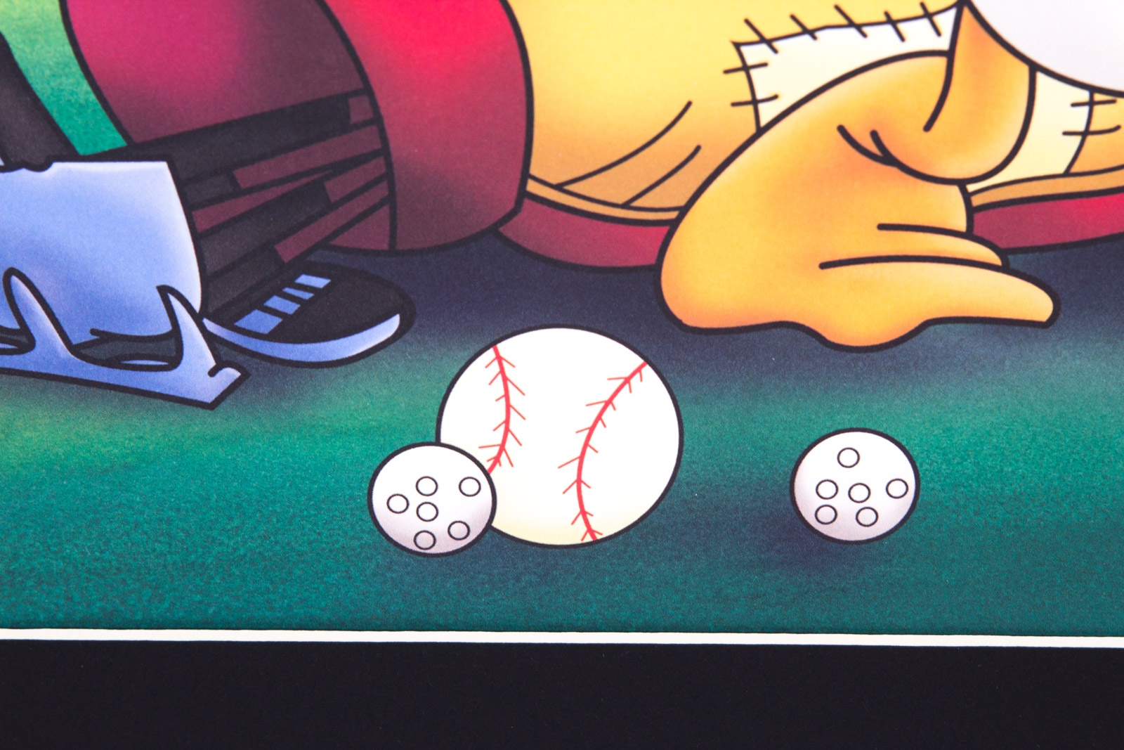 "Temper, Temper" Donald Duck Golf Theme Color Lithograph