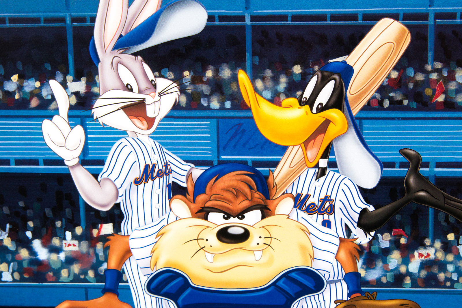 Looney Tunes "New York Mets" Baseball Offset Lithograph