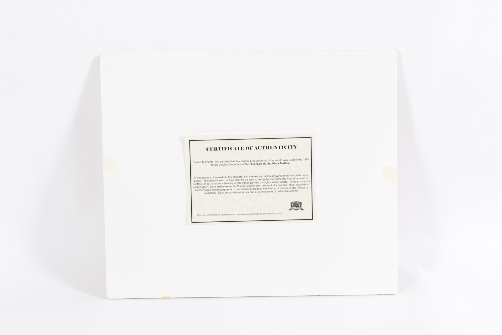 Original 1988 "Teenage Mutant Ninja Turtles" Production Animation Cel