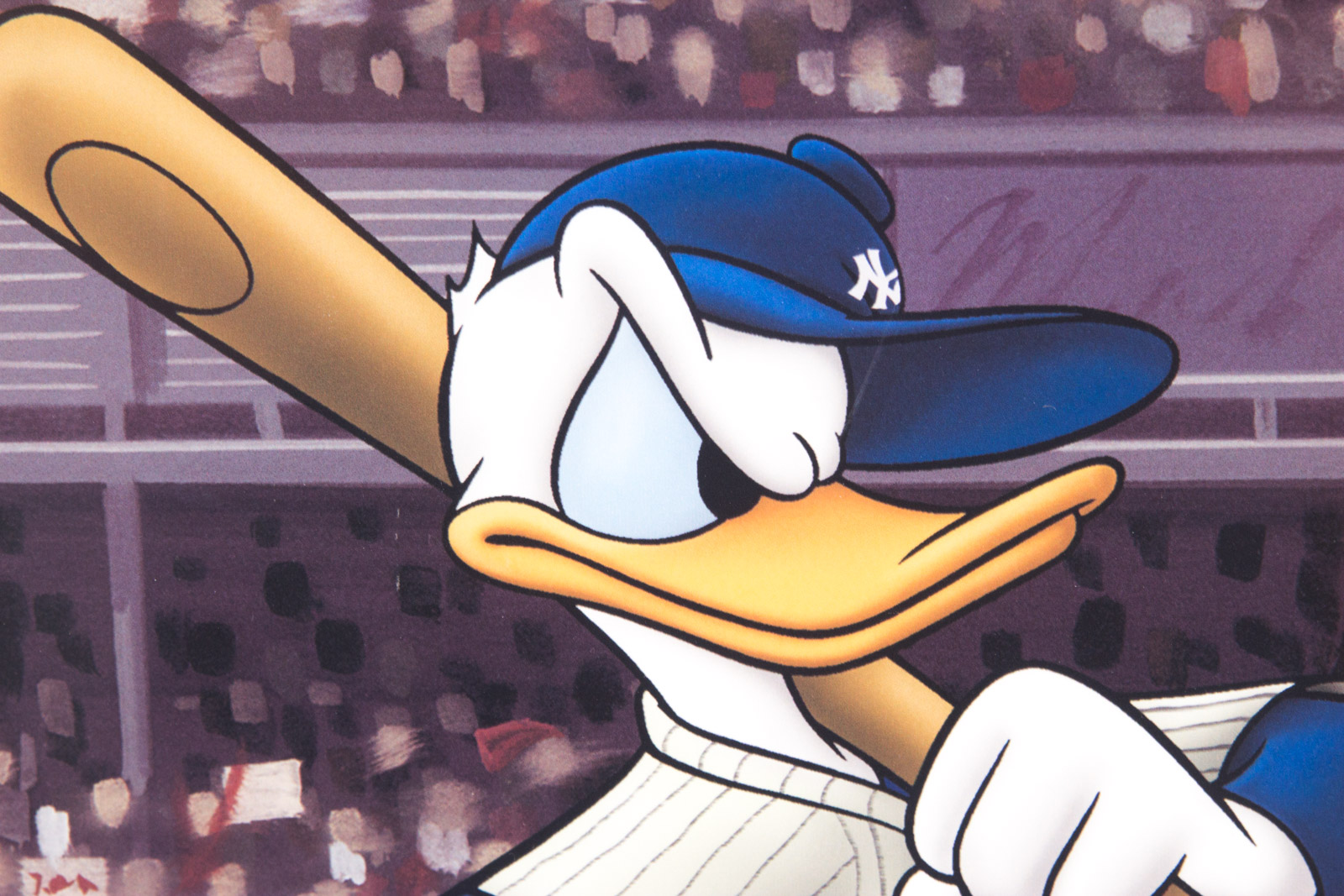 "Donald at the Plate" Baseball Themed Giclee Print