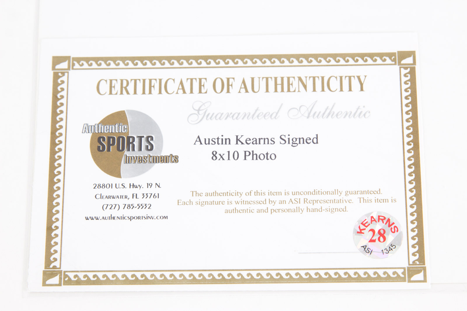 Austin Kearns Signed Cincinnati Reds Photograph