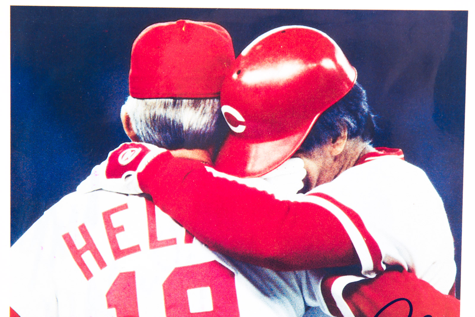 Pete Rose and Tommy Helms Signed Photograph