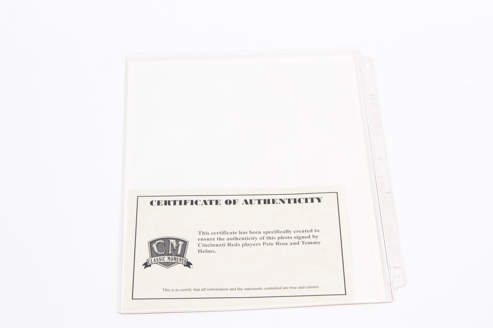 Pete Rose and Tommy Helms Signed Photograph