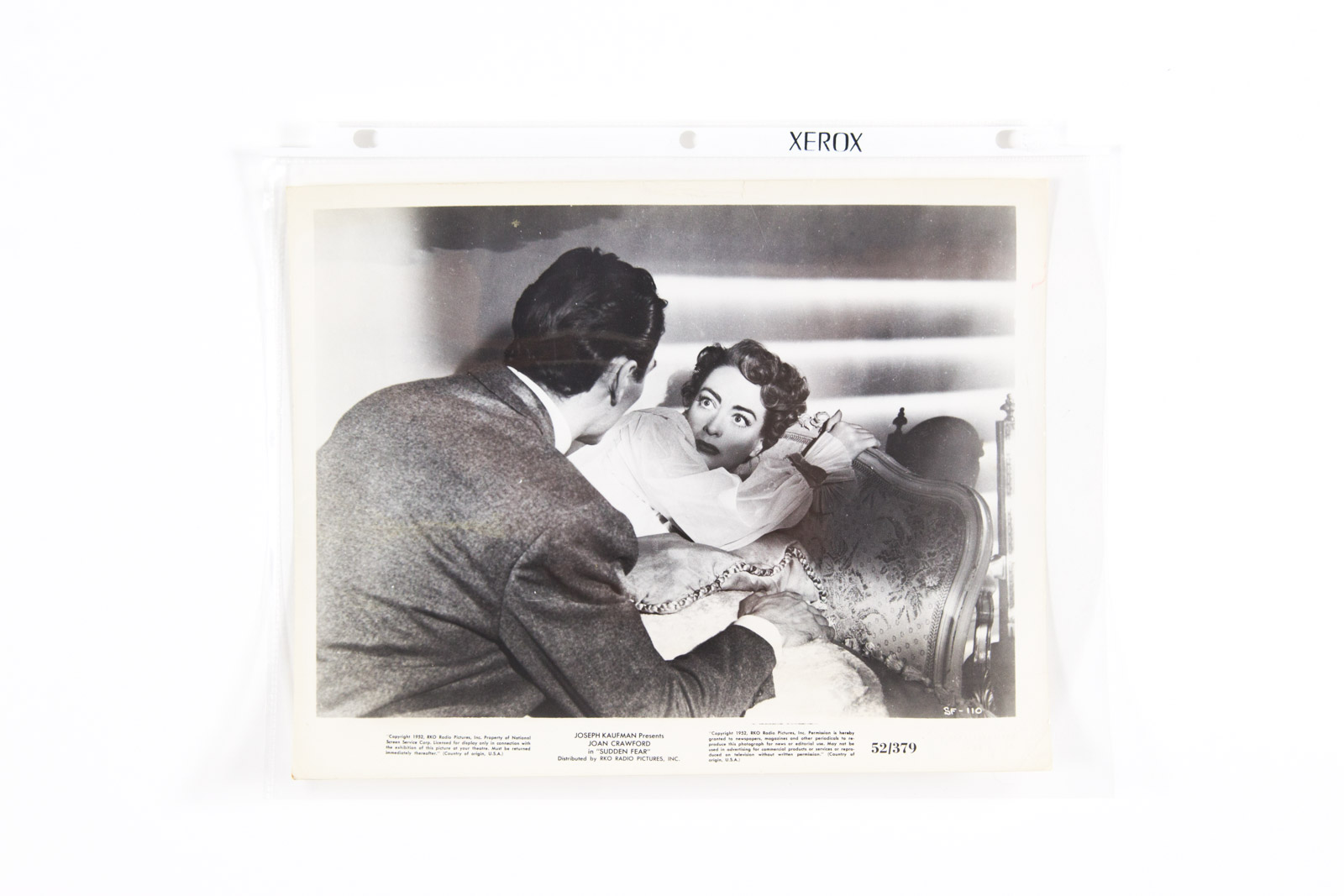 Original 1952 "Sudden Fear" Press Photo with Joan Crawford