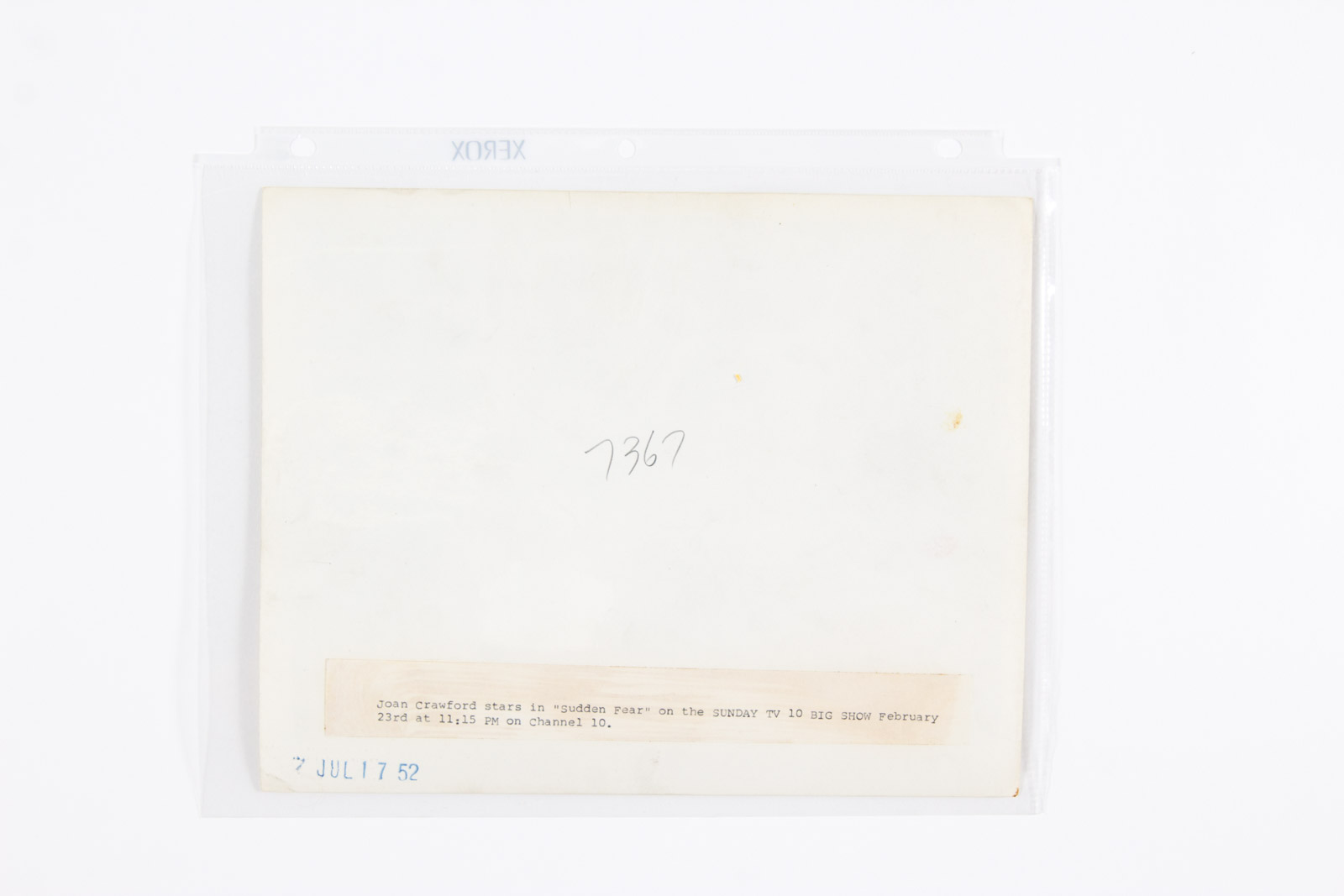 Original 1952 "Sudden Fear" Press Photo with Joan Crawford