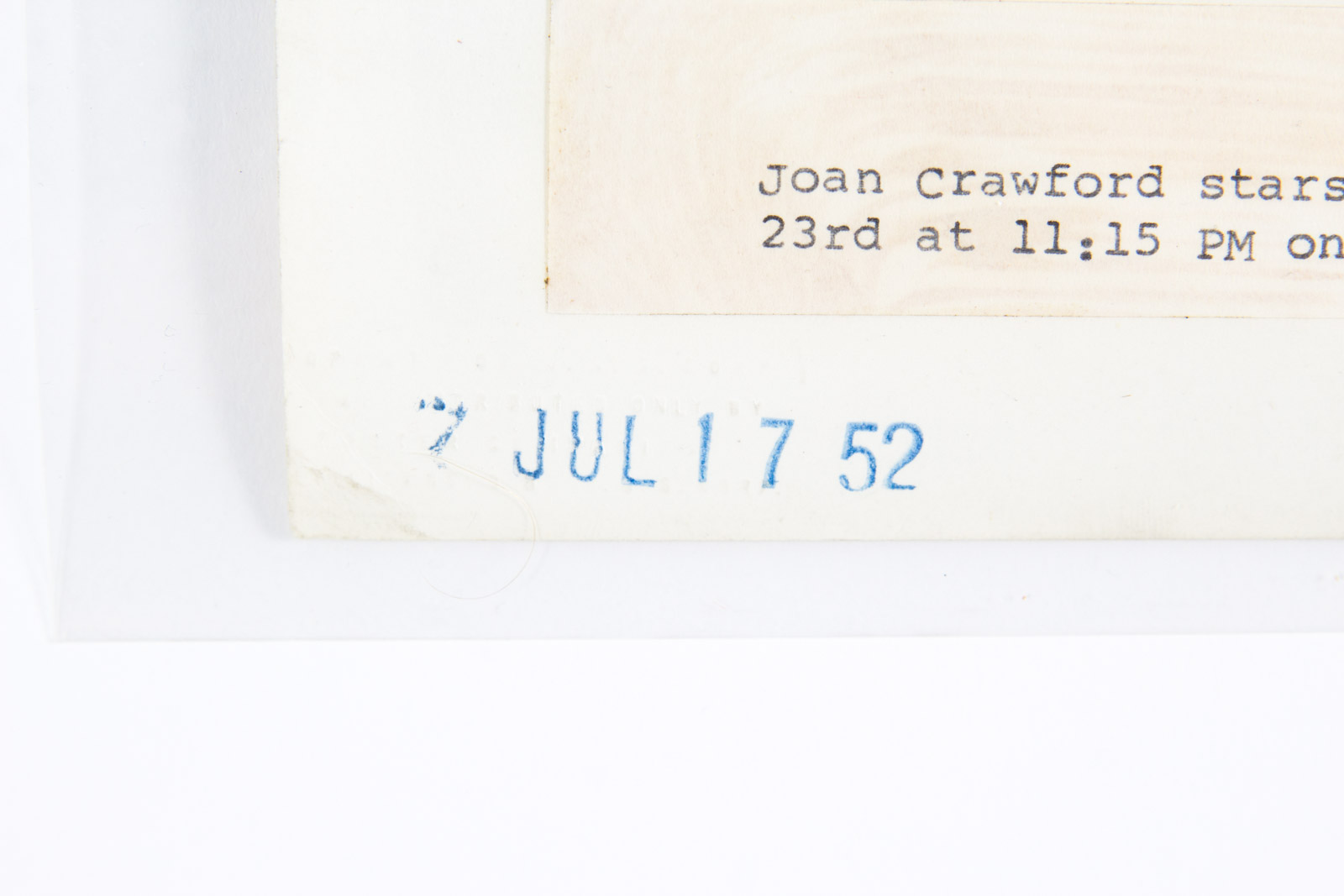 Original 1952 "Sudden Fear" Press Photo with Joan Crawford