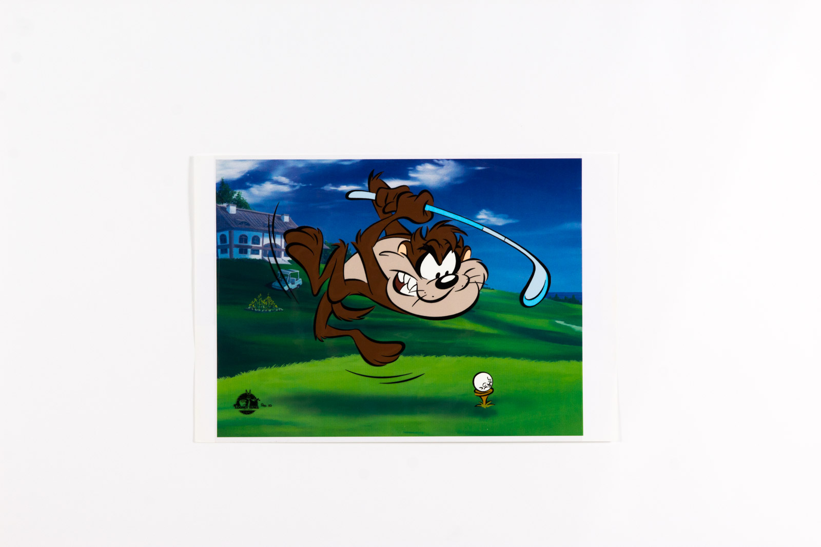 Hand Painted "Tee-Off Taz" Prototype Animation Cel