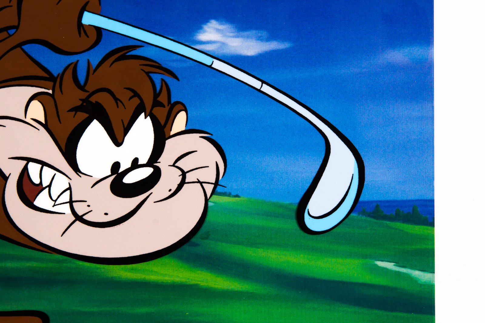 Hand Painted "Tee-Off Taz" Prototype Animation Cel