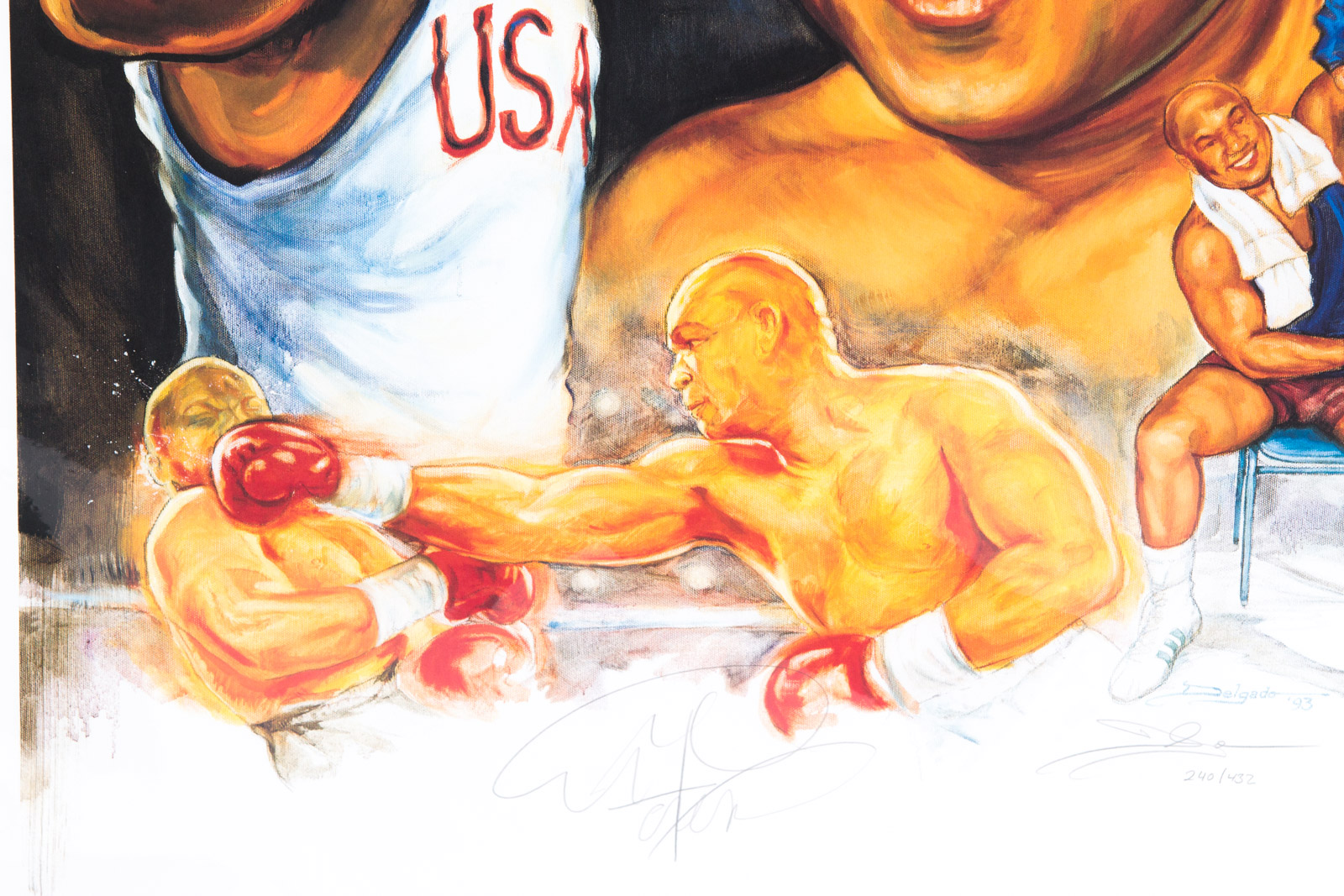 Armando Delgado "George" Boxing Lithograph signed by George Foreman