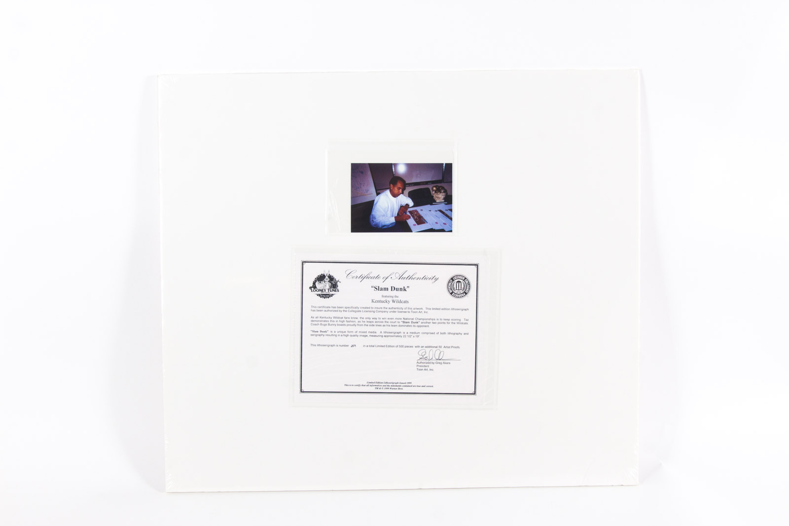 Tubby Smith Signed Looney Tunes "Slam Dunk" Kentucky Wild Cats Lithoserigraph