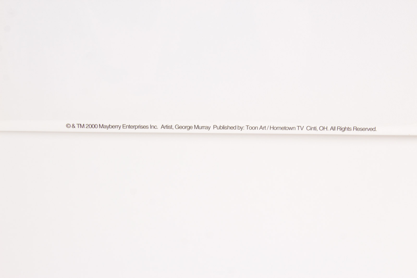 After George Murray Offset Lithograph "Andy Taylor"