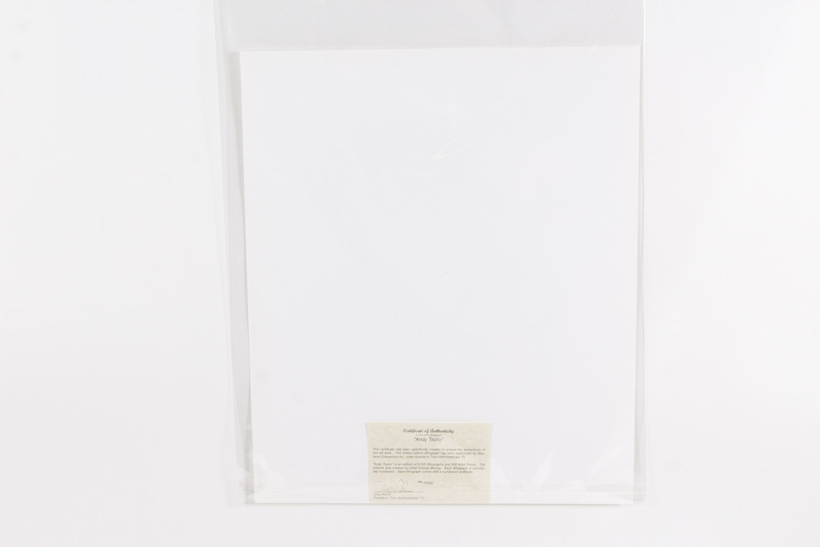 After George Murray Offset Lithograph "Andy Taylor"