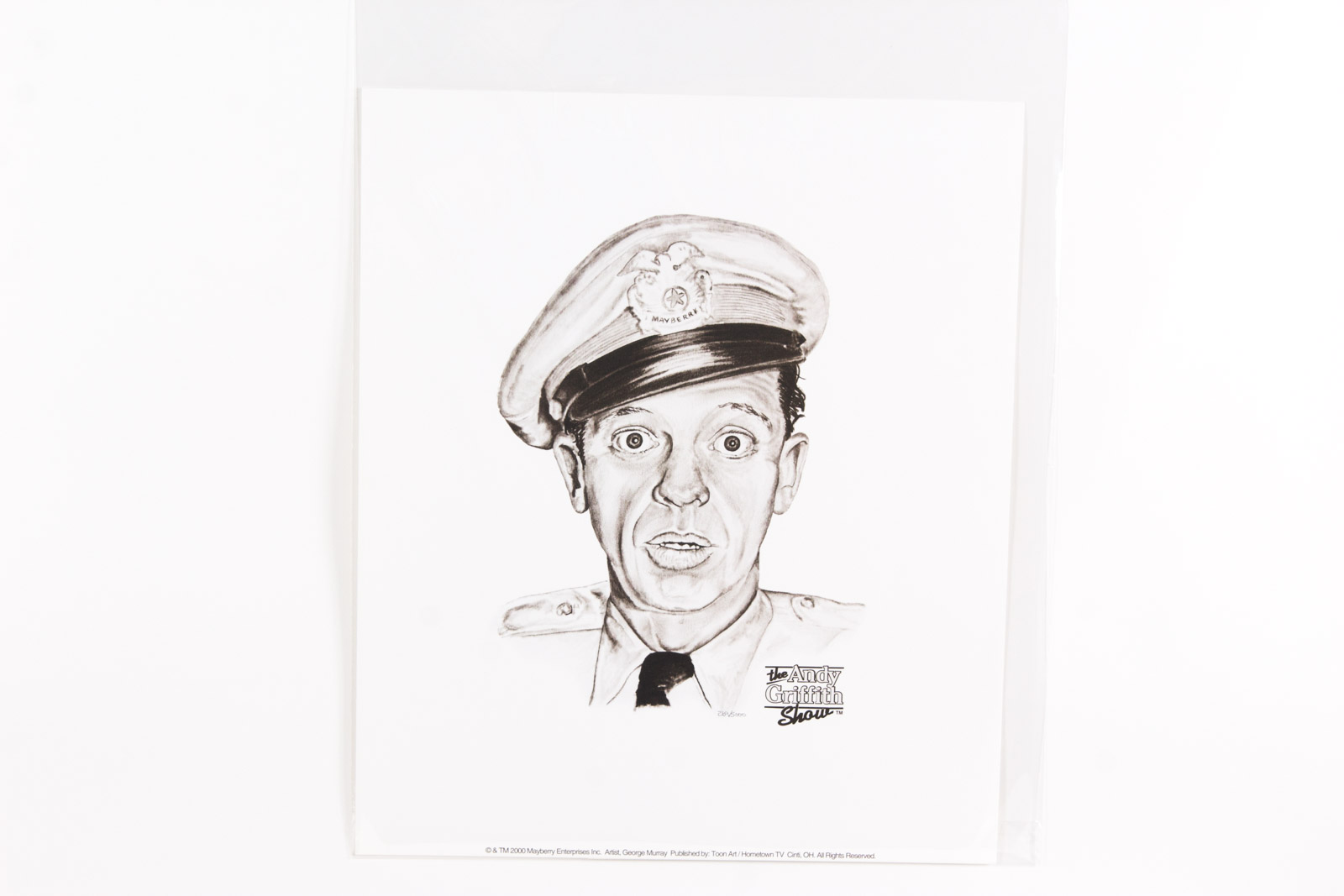 After George Murray Offset Lithograph "Barney Fife"