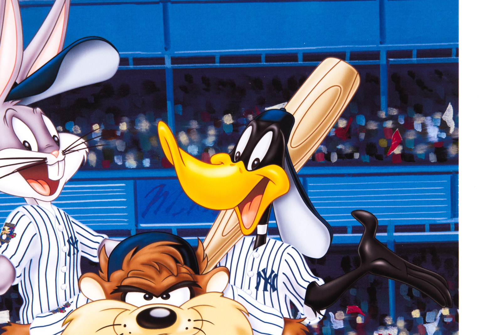 Looney Tunes "At the Plate" New York Yankees Offset Lithograph