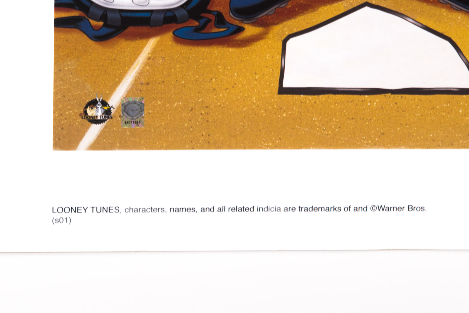 Looney Tunes "At the Plate" New York Yankees Offset Lithograph