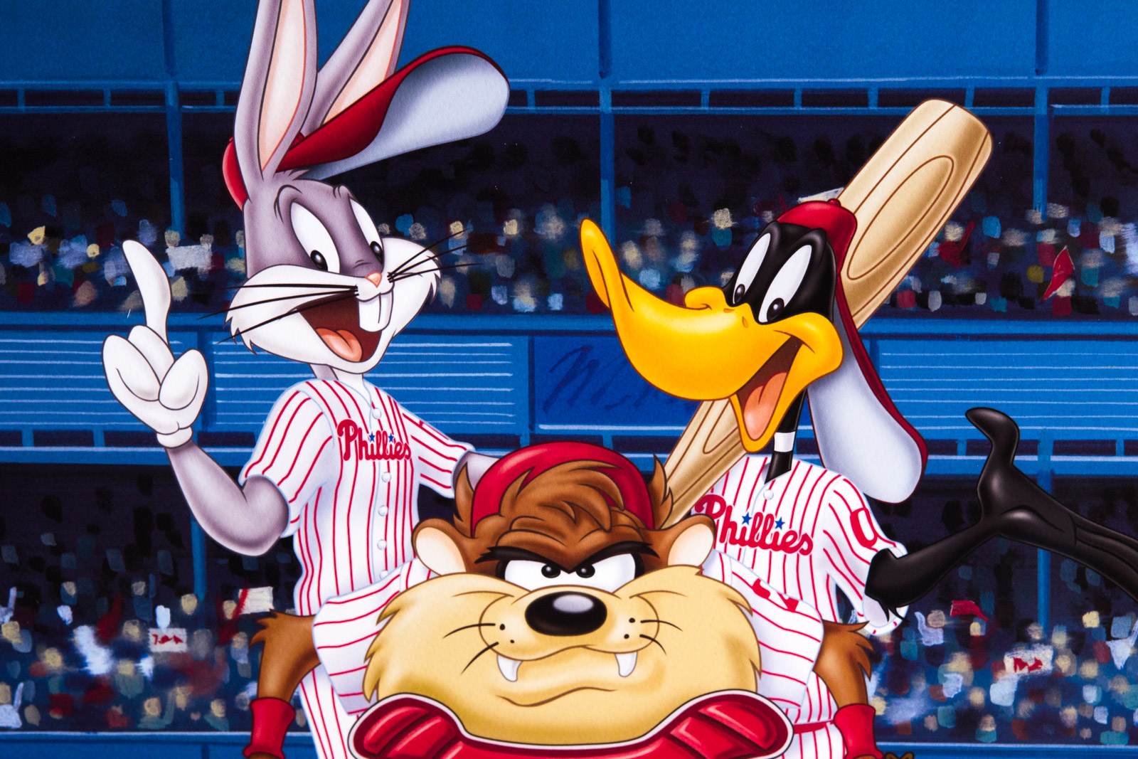 Looney Tunes "At the Plate" Philadelphia Phillies Lithograph