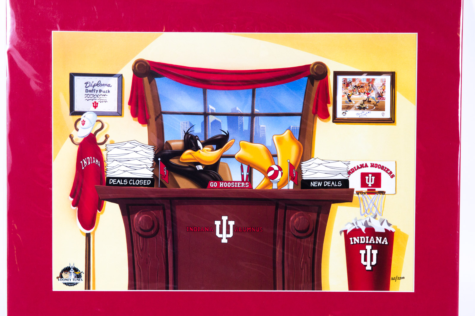 Looney Tunes "IU Business Warrior" Indiana Hoosiers Offset Lithograph