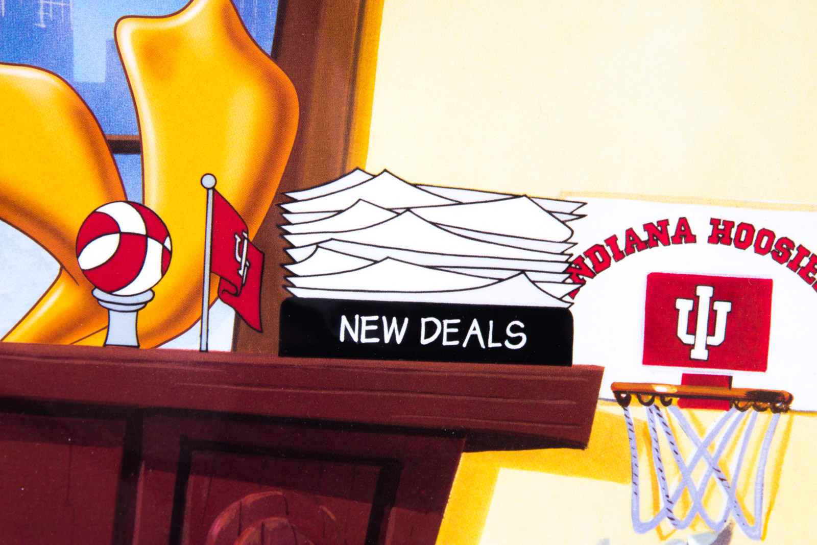 Looney Tunes "IU Business Warrior" Indiana Hoosiers Offset Lithograph