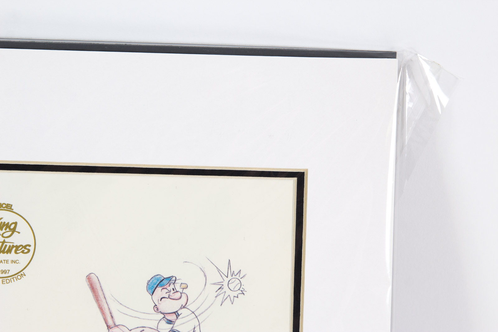 Hand Painted "Take Him Out To The Ball Game" Popeye Animation Cel Signed by Myron Waldman