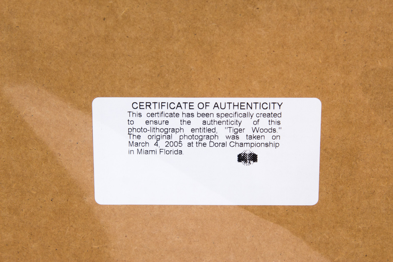 Tiger Woods Photolithograph