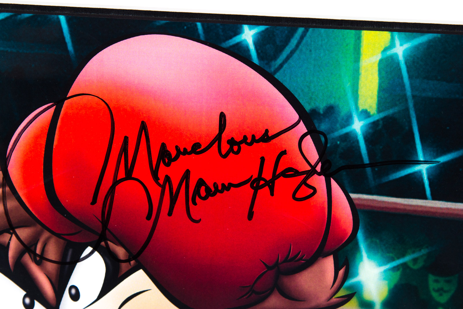 Marvelous Marvin Hagler Signed Looney Tunes "Knockout Taz" Boxing Lithograph