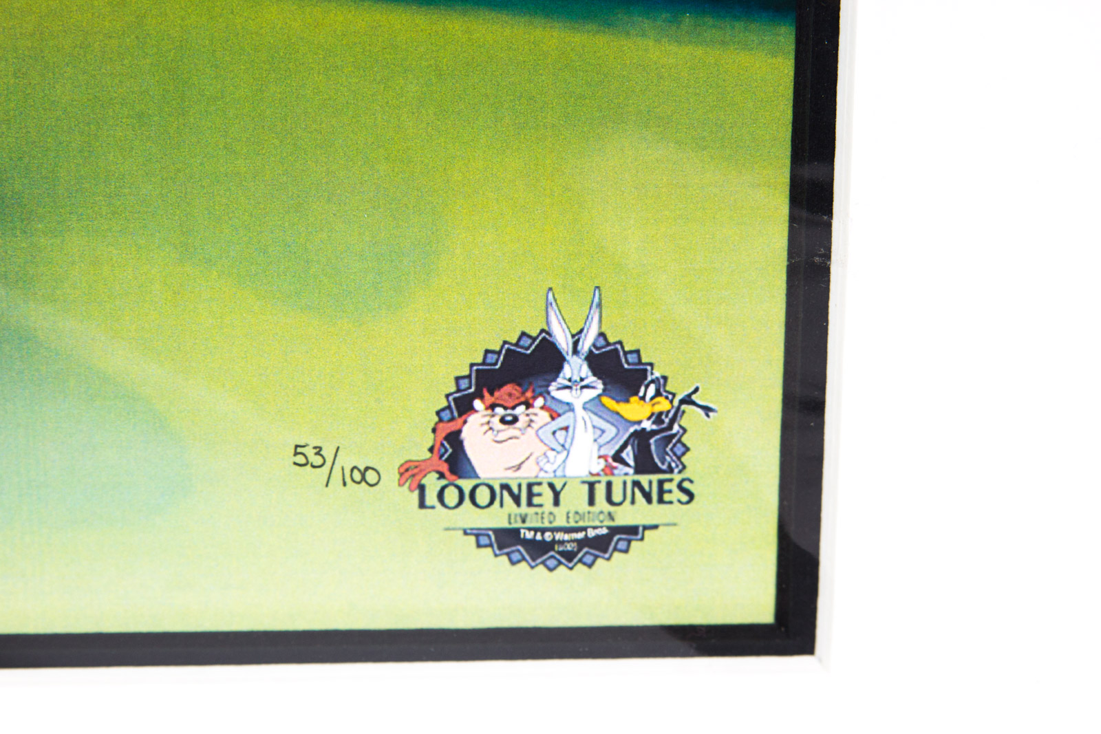 Marvelous Marvin Hagler Signed Looney Tunes "Knockout Taz" Boxing Lithograph