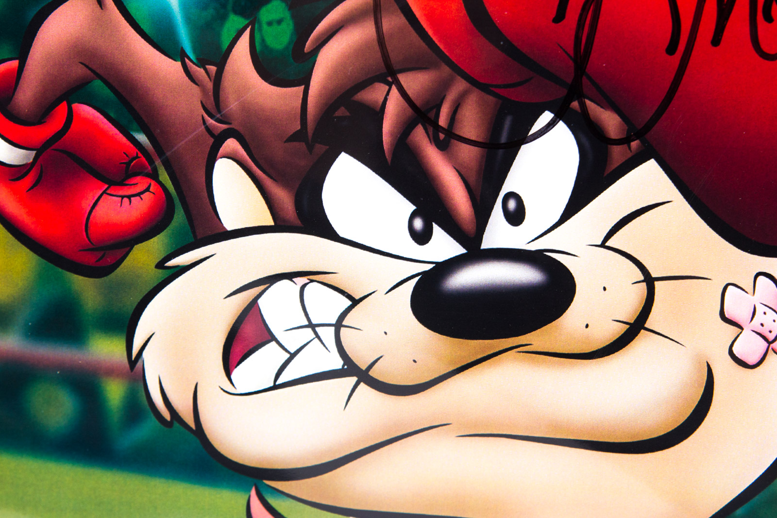 Marvelous Marvin Hagler Signed Looney Tunes "Knockout Taz" Boxing Lithograph