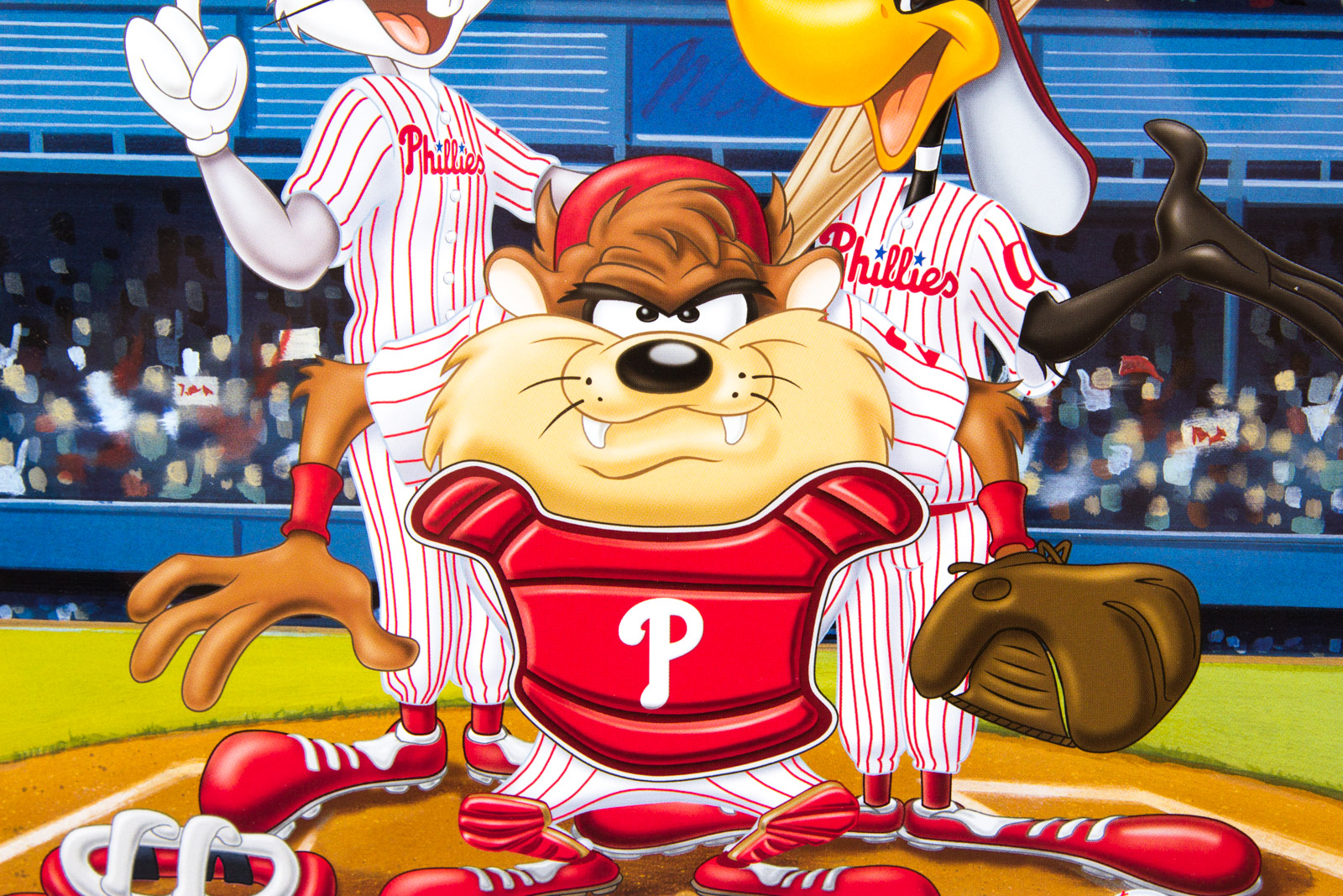 Looney Tunes "At the Plate" Philadelphia Phillies Lithograph