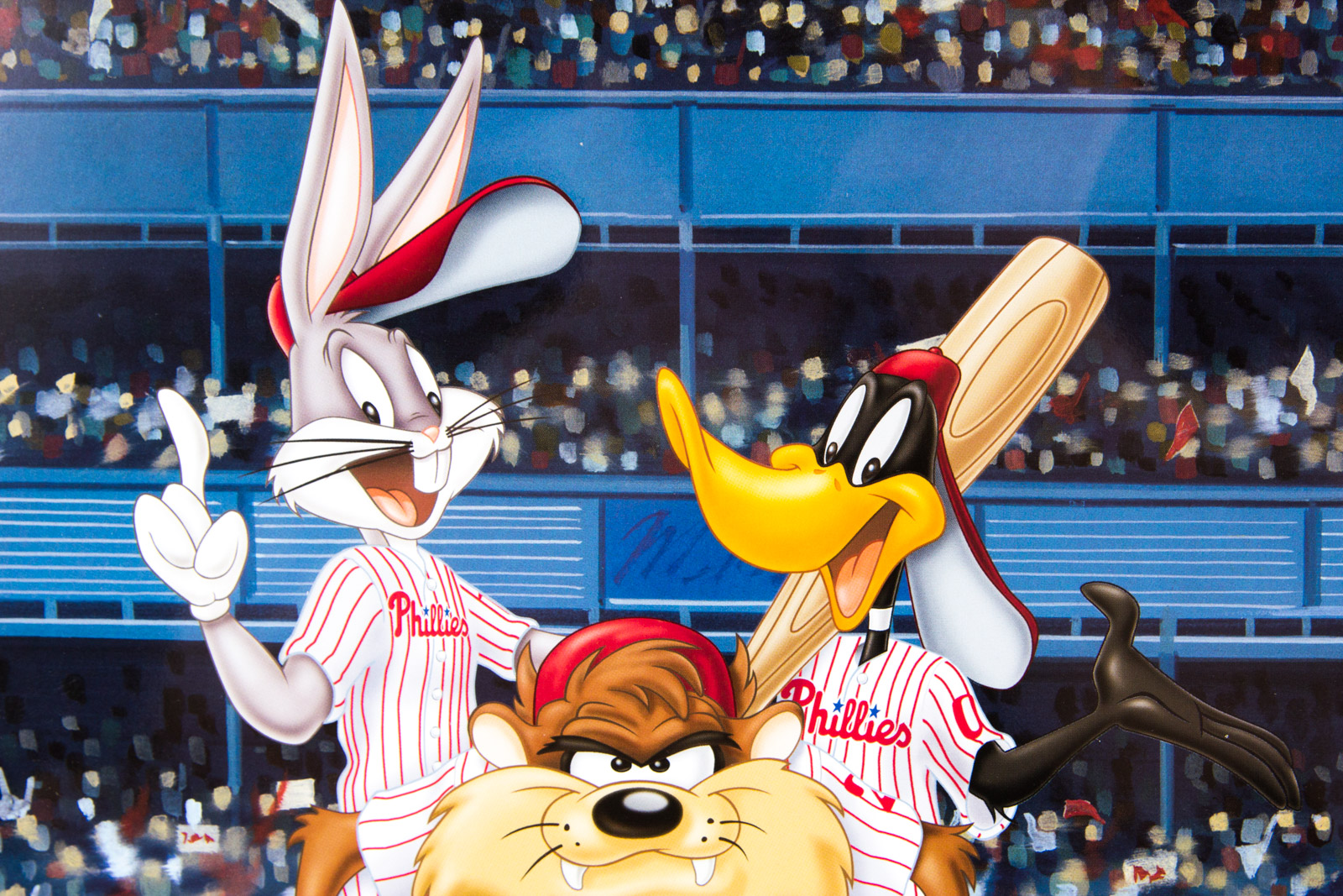 Looney Tunes "At the Plate" Philadelphia Phillies Lithograph