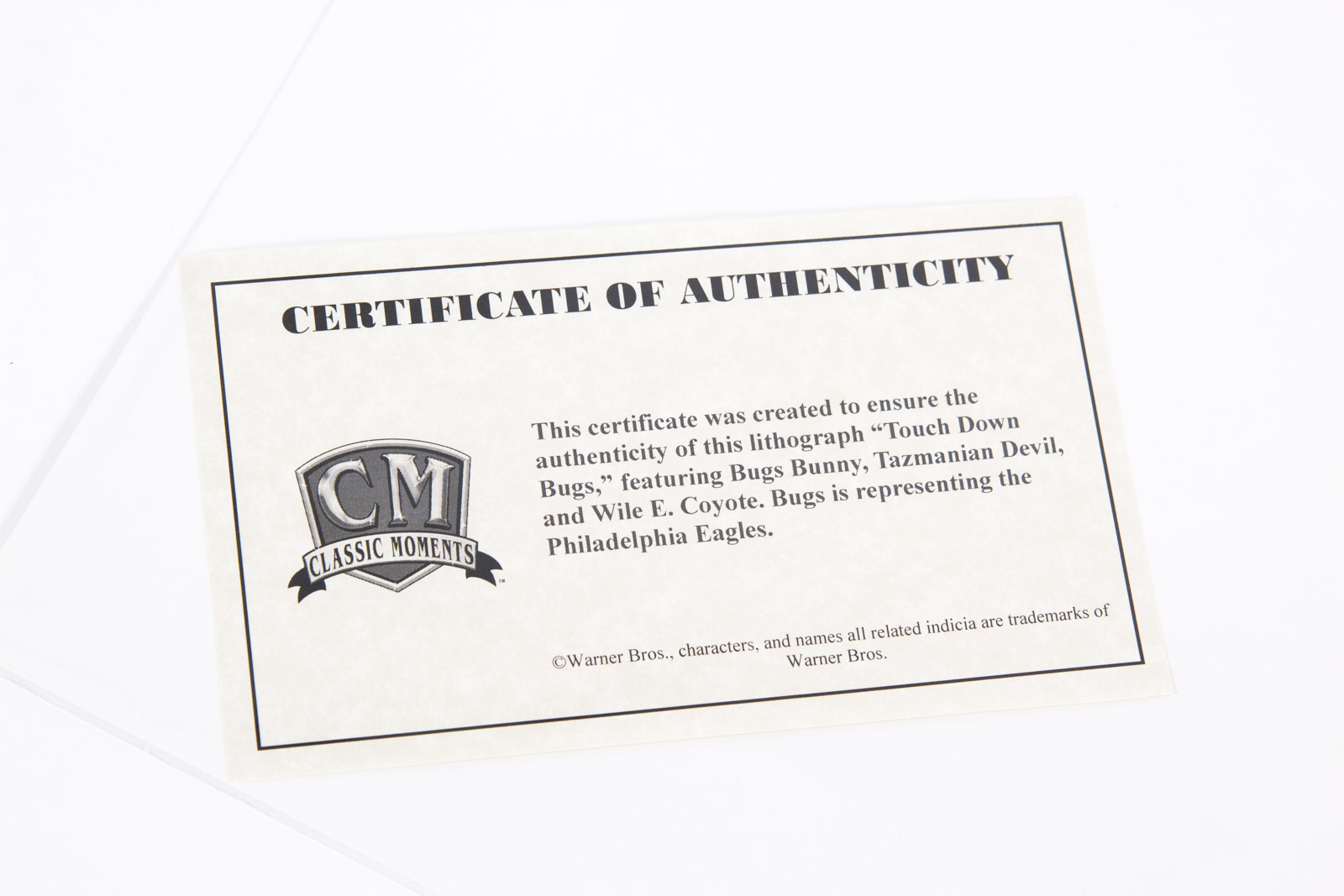 Looney Tunes "Touch Down Bugs" Philadelphia Eagles Lithograph