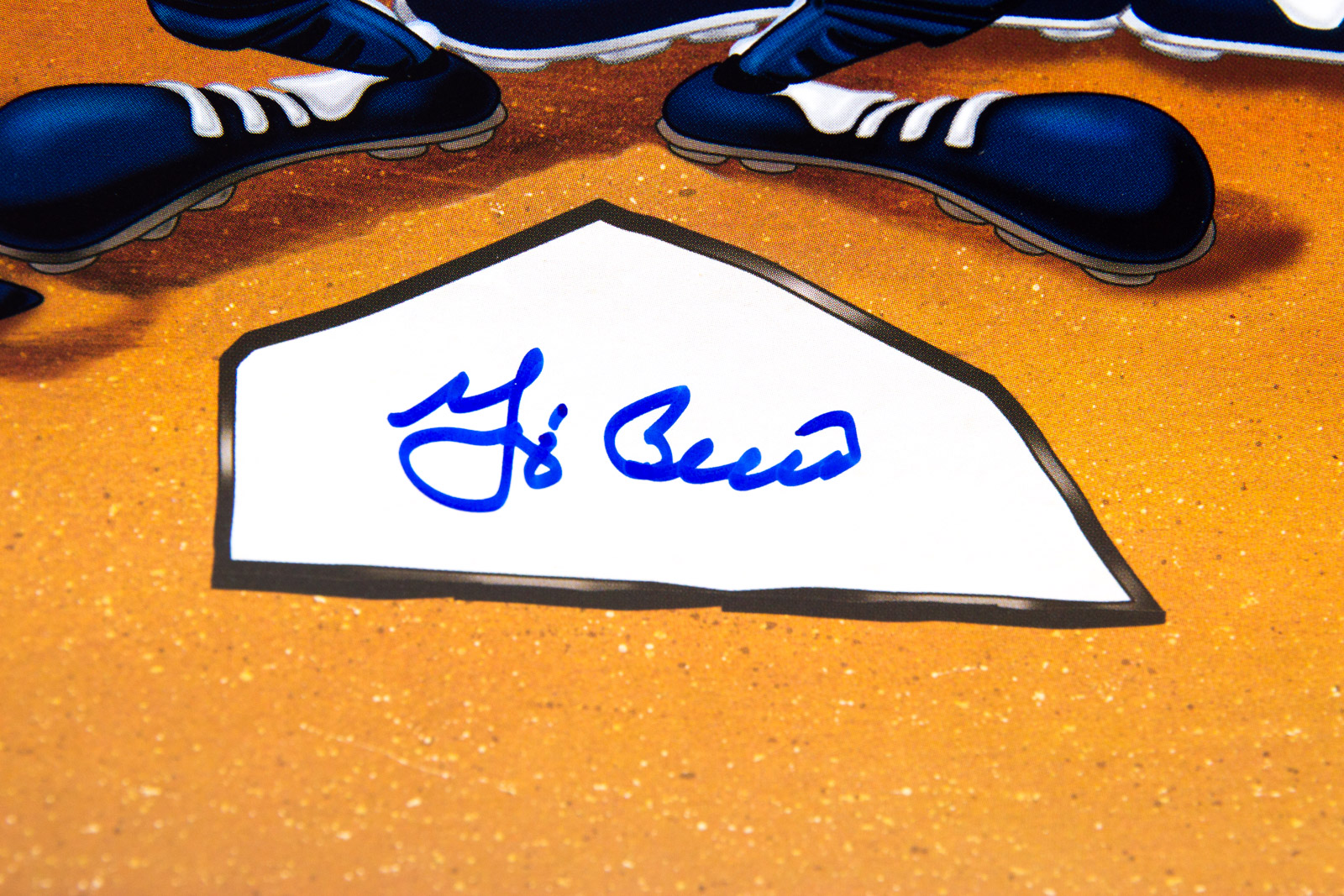 Yogi Berra Signed Looney Tunes "At the Plate" New York Yankees Lithograph