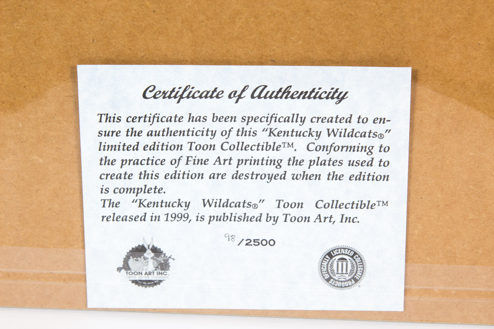 Looney Tunes "Kentucky Wildcats" Offset Lithograph