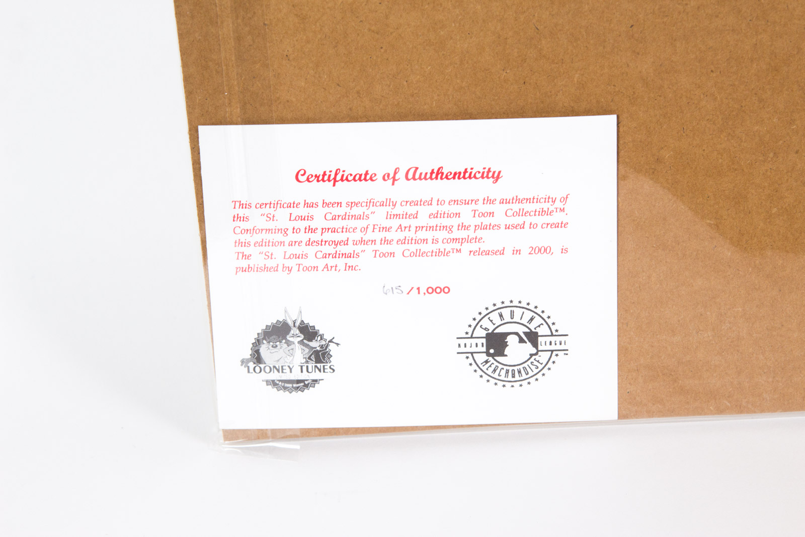 Looney Tunes "St. Louis Cardinals" Offset Lithograph