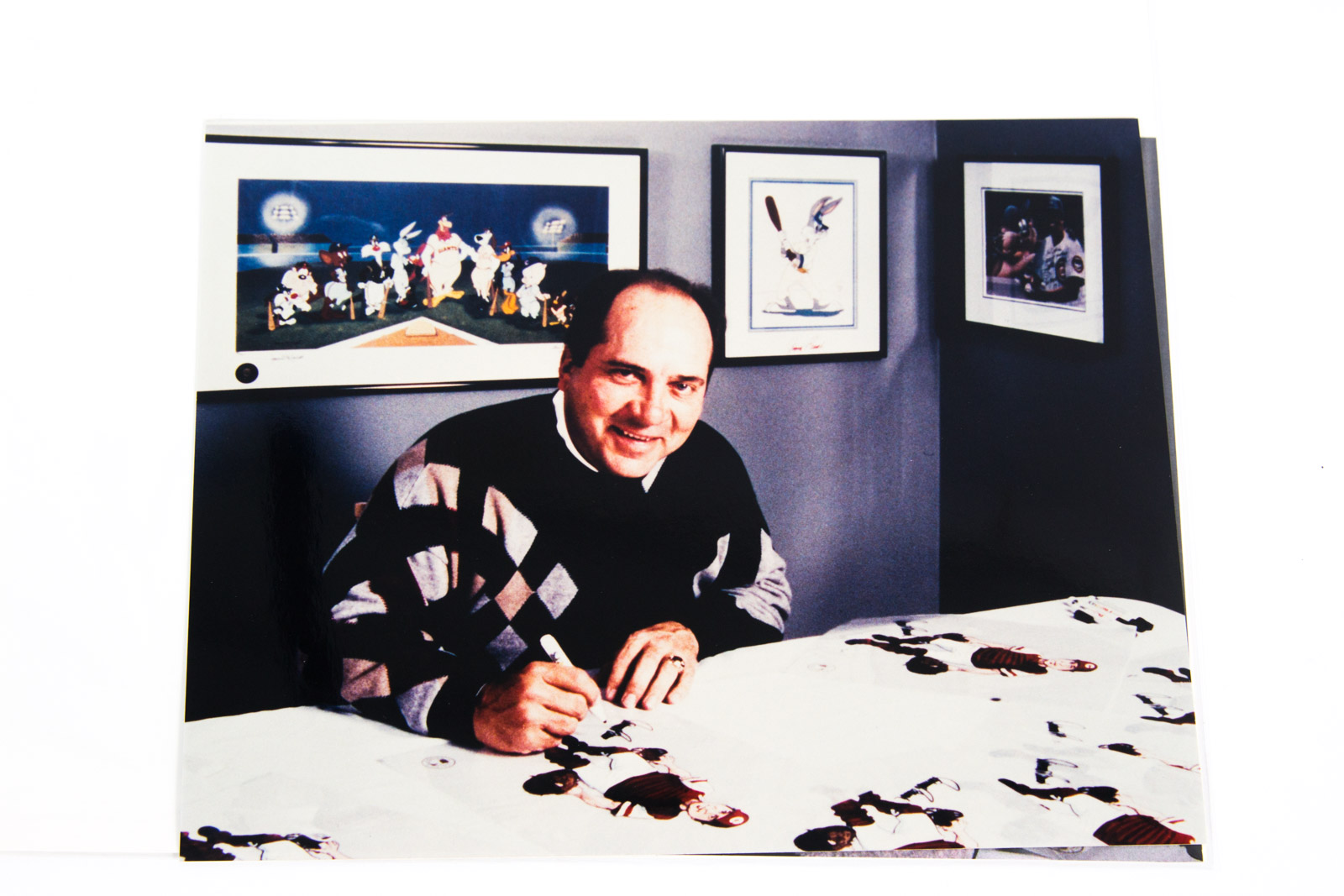 Sam Viviano Hand Painted "Johnny Bench" Animation Cel Signed by Johnny Bench