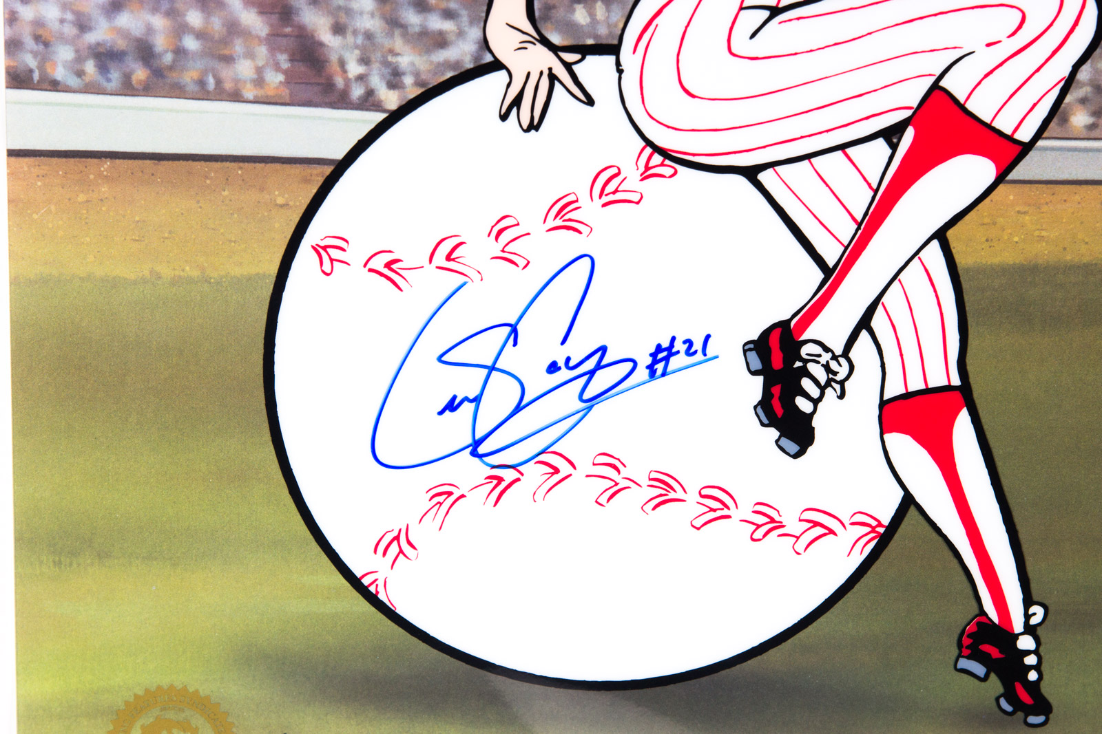 Sean Casey Signed "Betty on Deck" Cincinnati Reds Animation Sericel