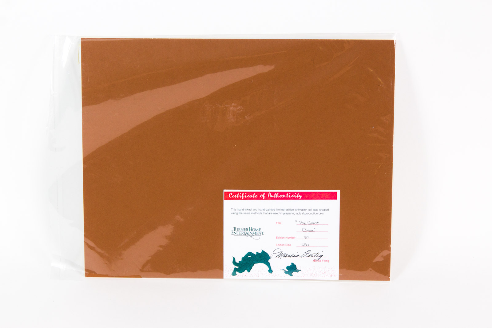 Hand Painted "The Great Chase" Tom and Jerry Animation Cel Signed by Marcia Fertig