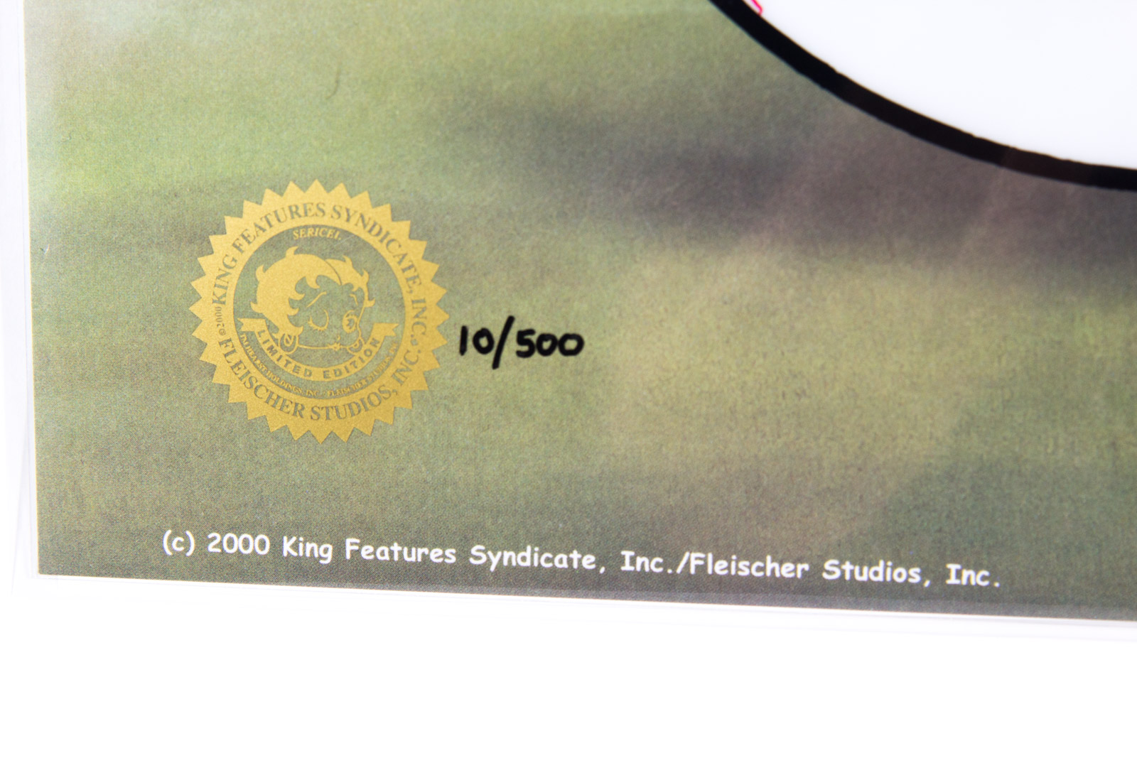 Johnny Bench Signed "Betty on Deck" Cincinnati Reds Animation Cel