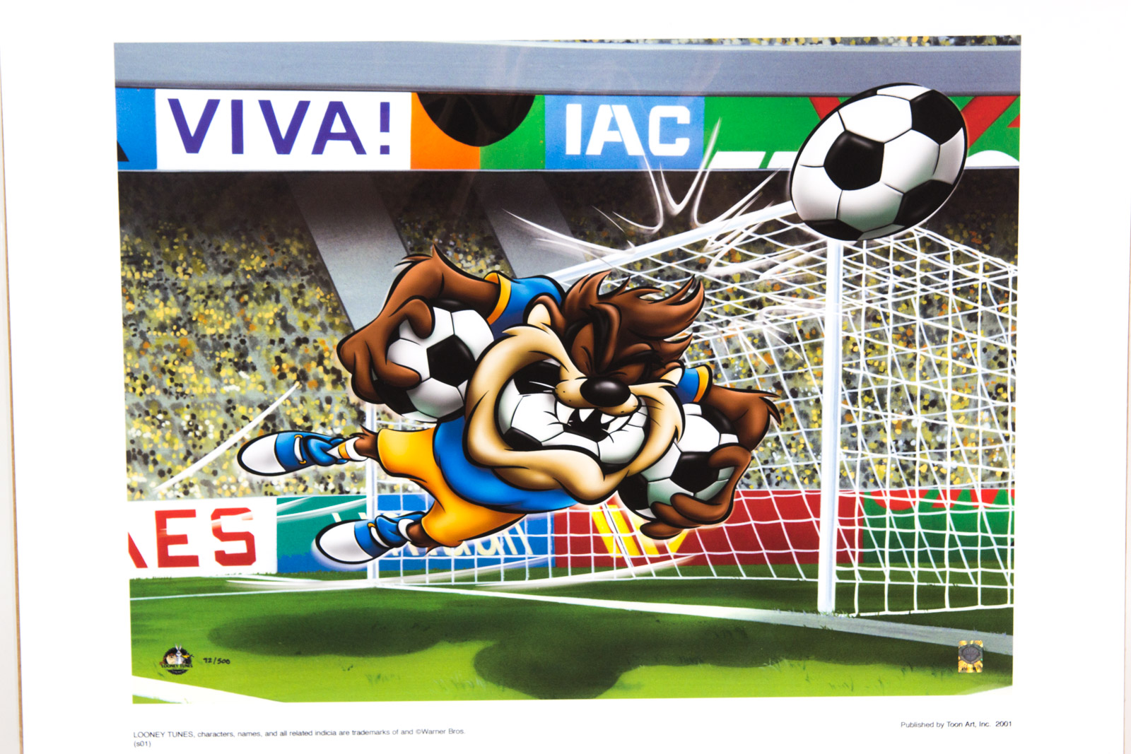 Looney Tunes "Taz Soccer" Giclee Print