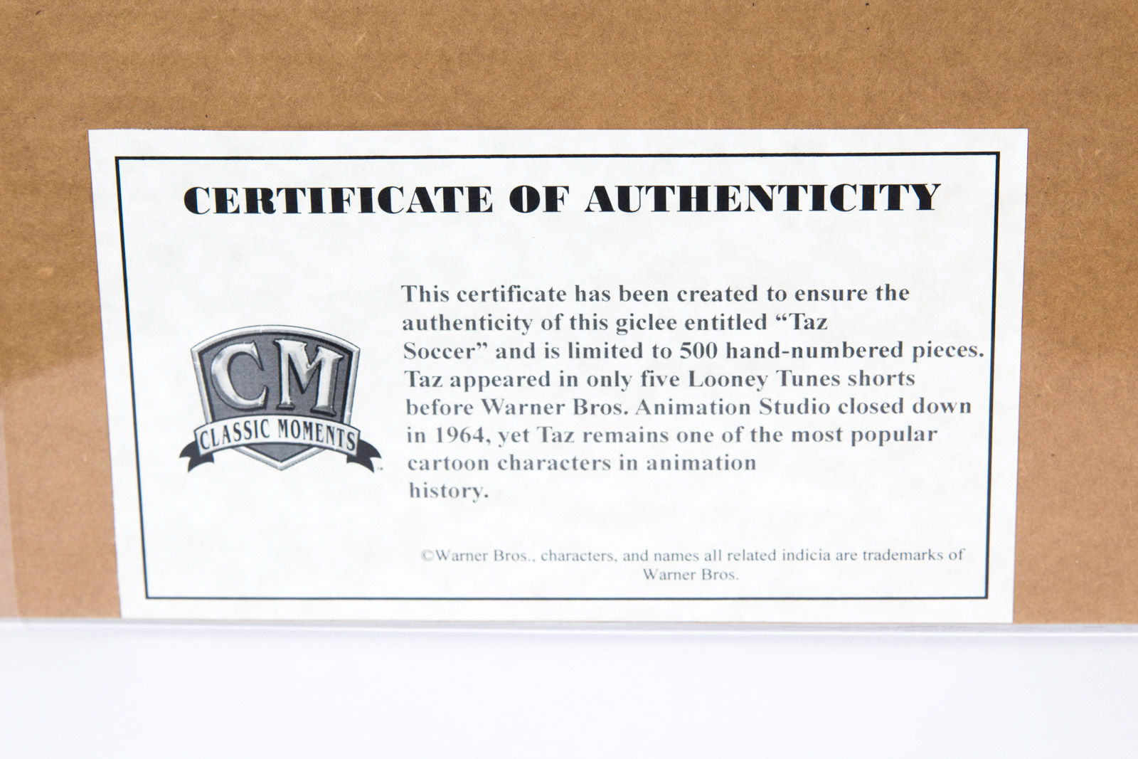 Looney Tunes "Taz Soccer" Giclee Print