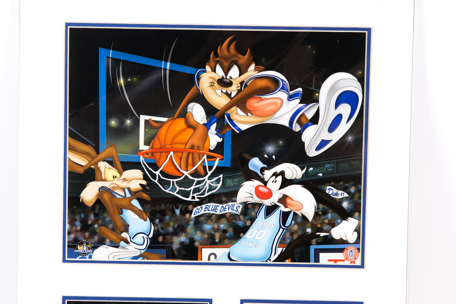 Looney Tunes "Slam Dunk" Duke University Offset Lithograph