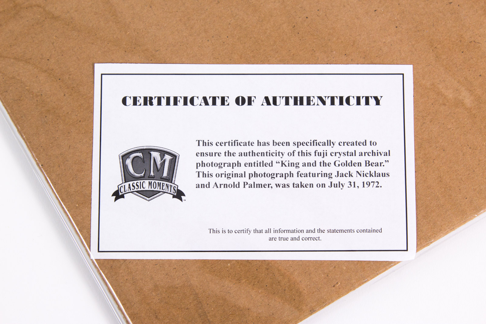 Jack Nicklaus and Arnold Palmer "King and the Golden Bear" Fuji Crystal Archival Photograph