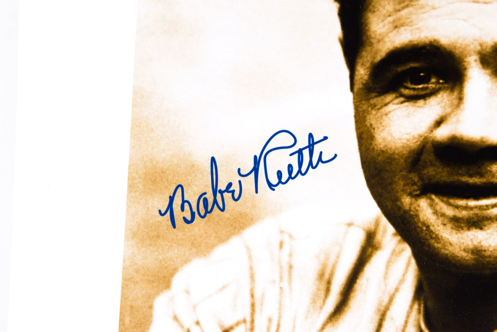 "King of Baseball" Fuji Crystal Archival Photograph with Facsimile Babe Ruth Signature