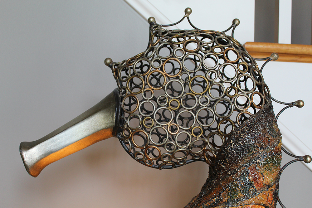 Sculptural Seahorse Floor Lamp