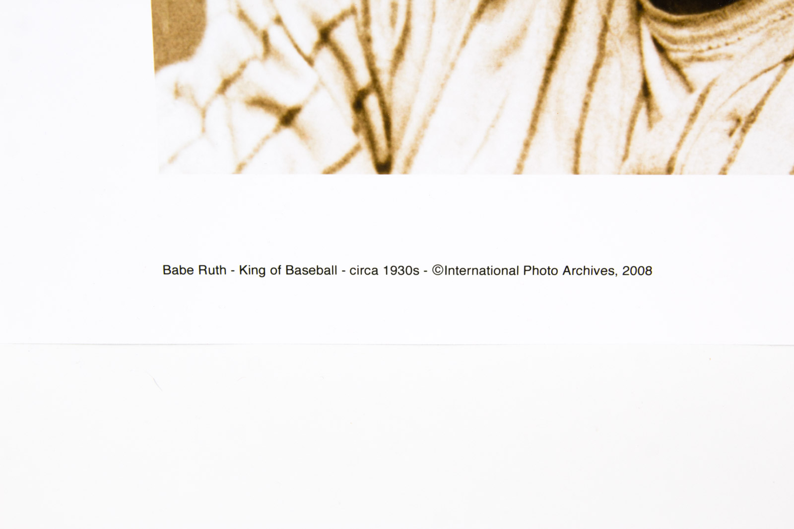 "King of Baseball" Fuji Crystal Archival Photograph with Facsimile Babe Ruth Signature