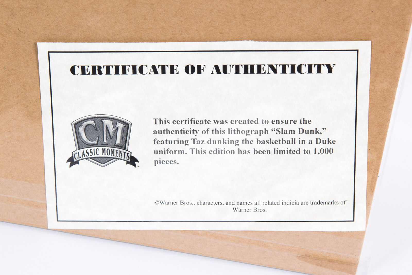 Looney Tunes "Slam Dunk" Duke University Offset Lithograph