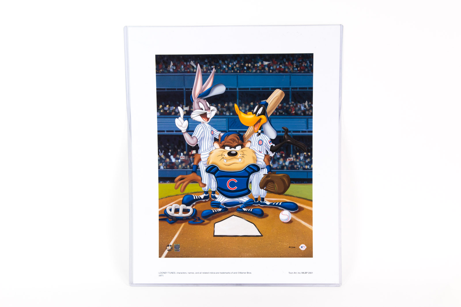 Looney Tunes "At the Plate" Chicago Cubs Lithograph