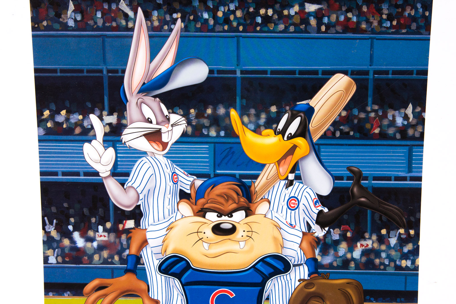 Looney Tunes "At the Plate" Chicago Cubs Lithograph